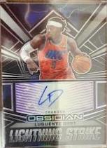 Luguentz Dort #LS-LTO Basketball Cards 2022 Panini Obsidian Lightning Strike Signatures