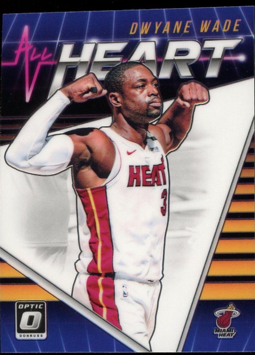 Dwyane Wade #3 Basketball Cards 2018 Panini Donruss Optic All Heart
