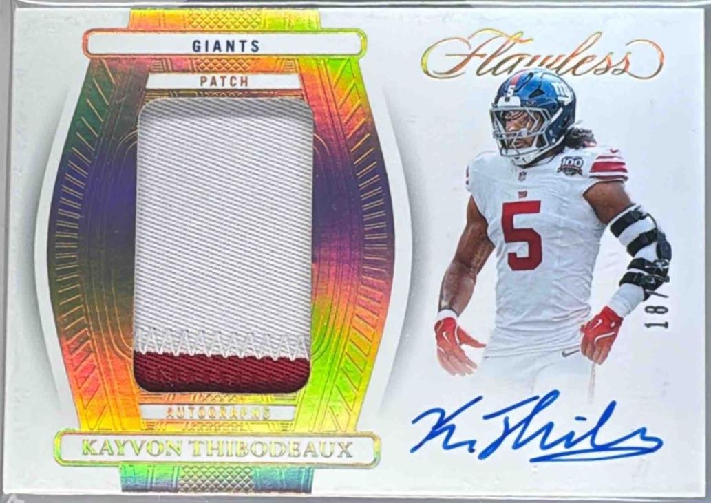 Kayvon Thibodeaux #37 2024 Panini Flawless Football Patch Autographs