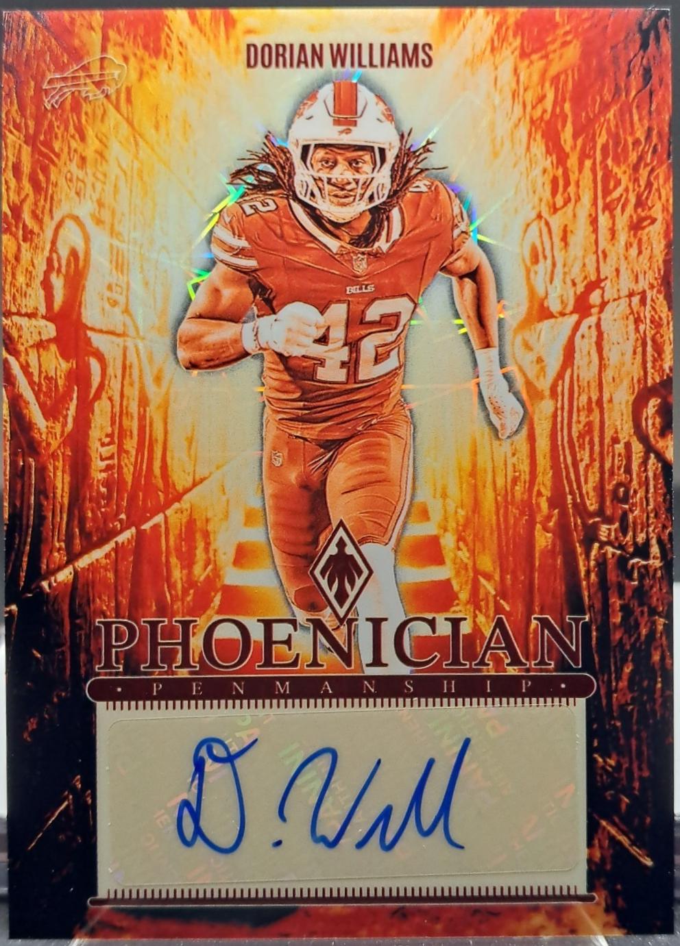 Dorian Williams #PP-DWS Football Cards 2024 Panini Phoenix Phoenician Penmanship