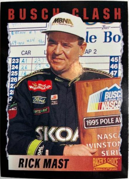 Rick Mast #101 Racing Cards 1996 Pinnacle Racer's Choice NASCAR
