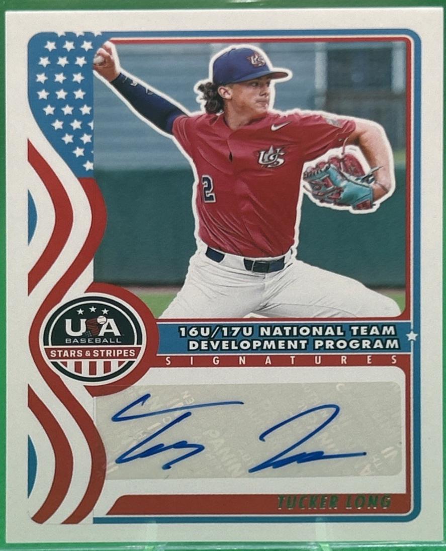 Tucker Long #NTS-TL 2025 Panini Stars And Stripes 16u17u National Team Signature Baseball