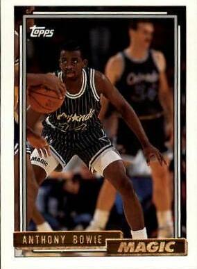 Anthony Bowie #15 Basketball Cards 1992 Topps Gold