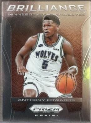 Anthony Edwards #7 Basketball Cards 2023 Panini Prizm Deca Brilliance