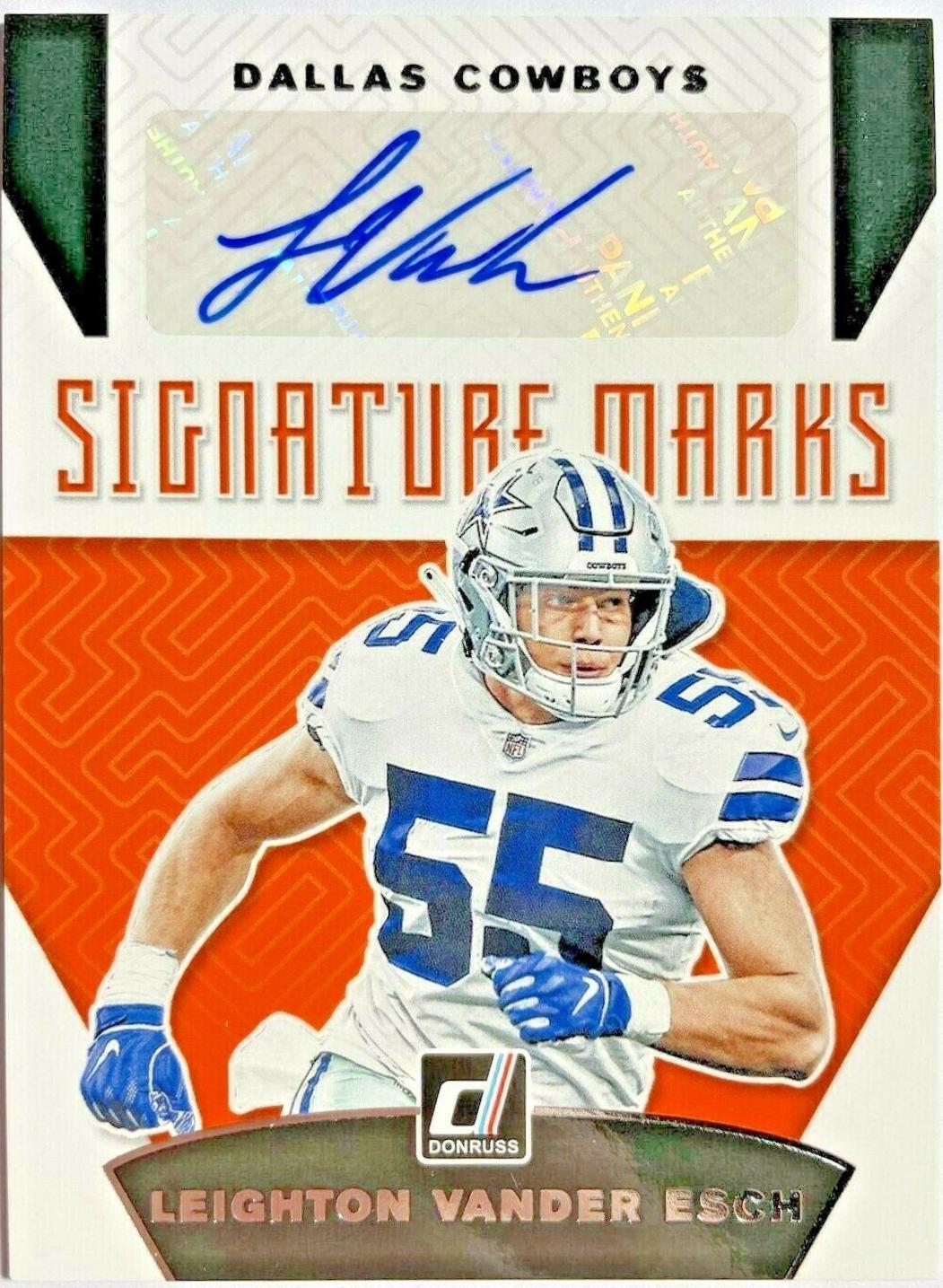 Leighton Vander Esch #SM 42 Football Cards 2019 Donruss Signature Marks Autographs