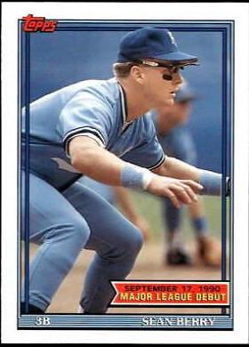 Sean Berry #15 Baseball Cards 1991 Topps '90 M.L. Debut