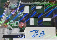 Breece Hall [Patch Autograph Gold] #214 Prices | 2022 Panini