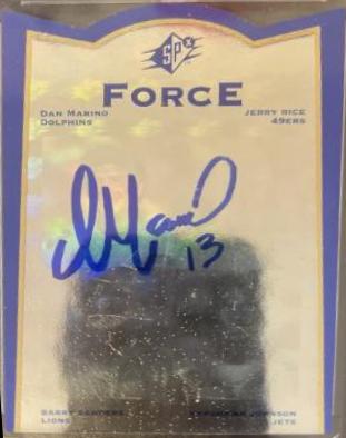 Dan Marino #5 Football Cards 1996 SP Spx Force