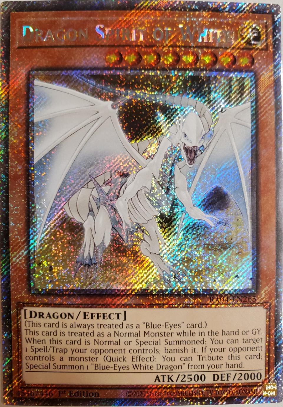Dragon Spirit of White RA04-EN265 YuGiOh Quarter Century Stampede