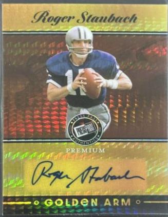 Roger Staubach #G-RS1 2024 Press Pass Premium Golden Arm Autograph Football