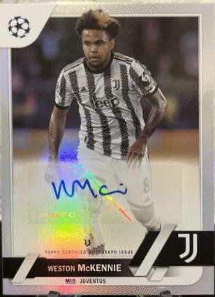 Weston McKennie #A-WM Soccer Cards 2022 Topps UEFA Club Competitions Autographs