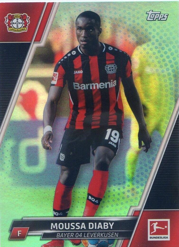 Moussa Diaby #122 Soccer Cards 2021 Topps Bundesliga