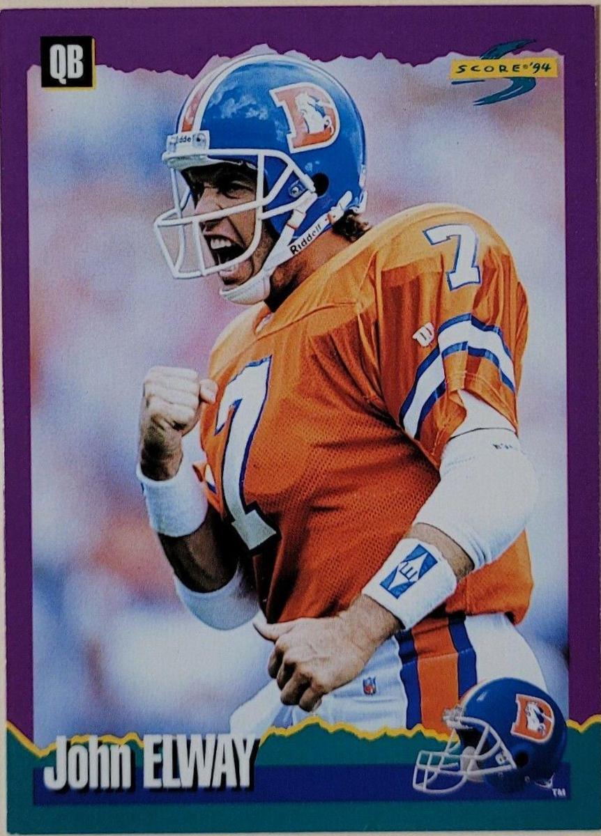 John Elway #7 Football Cards 1994 Panini Score