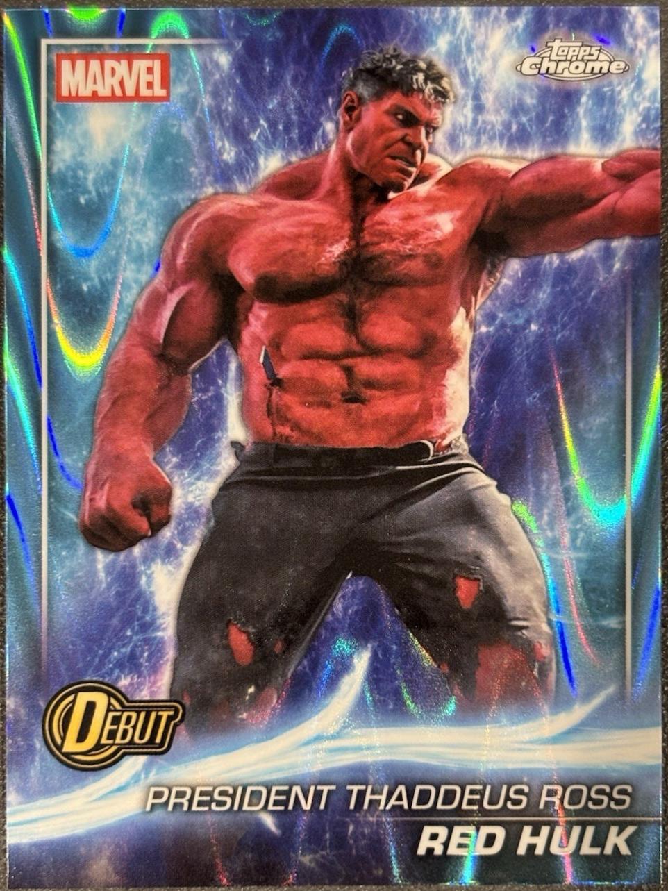 Red Hulk [Sky Blue RayWave Refractor] #171