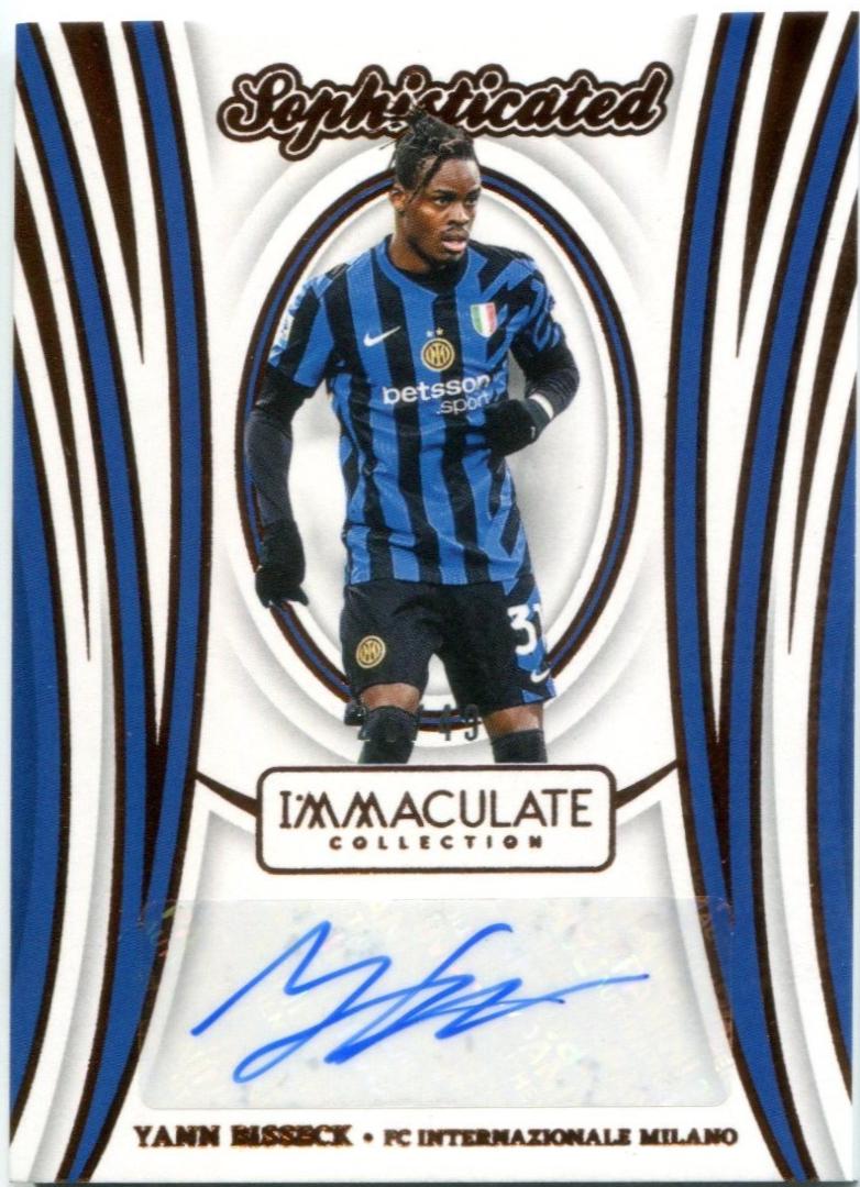 Yann Bisseck #13 2024 Panini Immaculate Sophisticated Signature Soccer