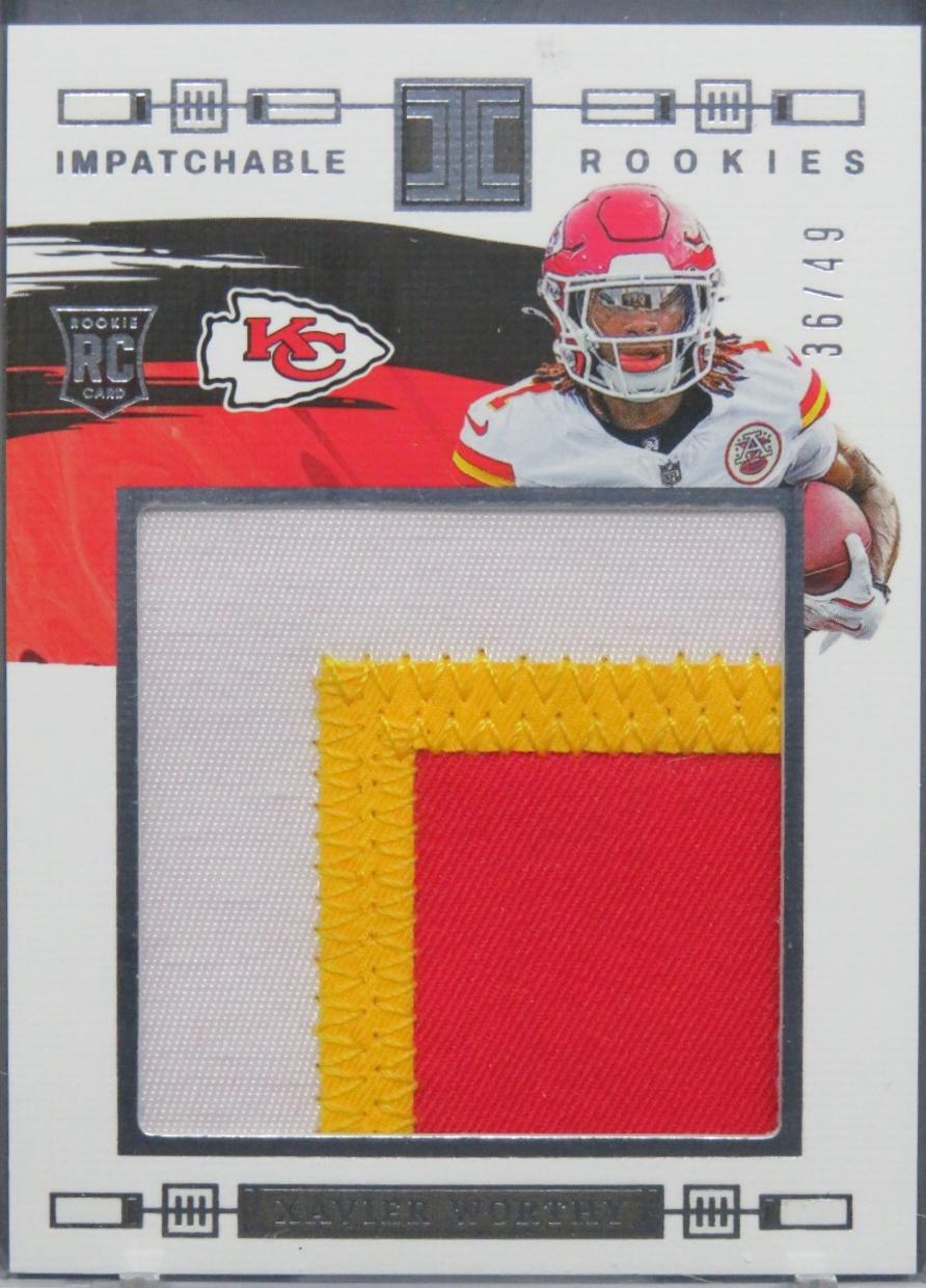 Xavier Worthy #7 Football Cards 2024 Panini Impeccable ImPatchable Rookie
