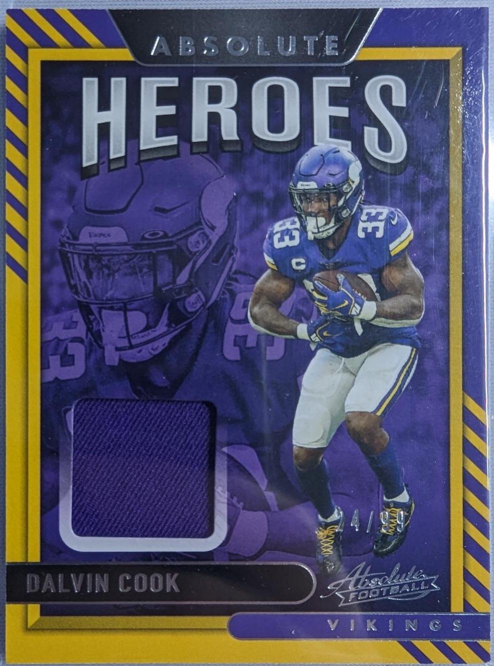 Dalvin Cook #AH26 Football Cards 2021 Panini Absolute Heroes Memorabilia