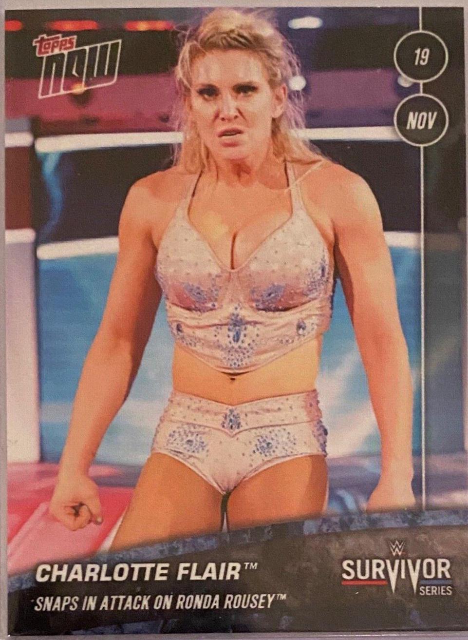 Charlotte Flair #68 Wrestling Cards 2018 Topps Now WWE