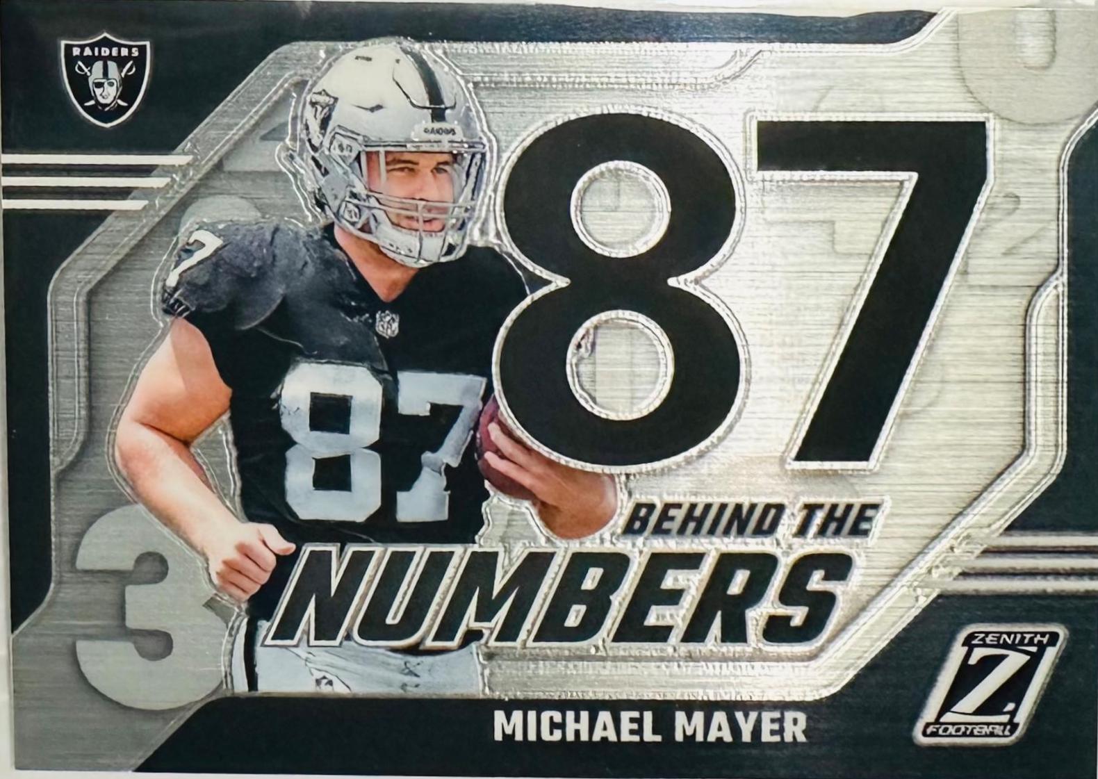 Michael Mayer #21 Football Cards 2023 Panini Zenith Behind the Numbers