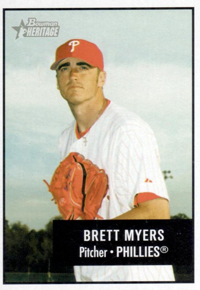 Brett Myers #85 Baseball Cards 2003 Bowman Heritage