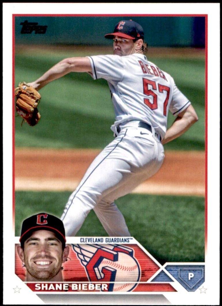 Shane Bieber #298 Baseball Cards 2023 Topps