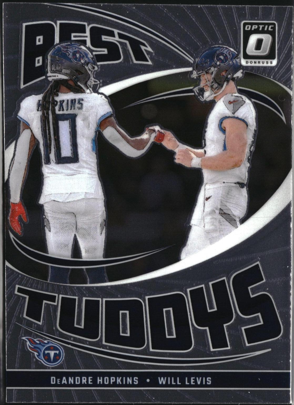 DeAndre Hopkins / Will Levis #8 Football Cards 2024 Panini Donruss Optic Best Tuddys