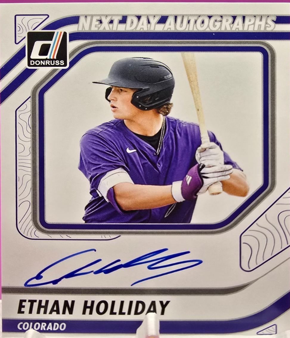 Ethan Holliday #ND-EH 2026 Panini Donruss Next Day Autograph Baseball