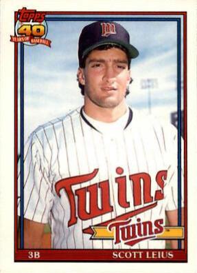 Scott Leius #71T Baseball Cards 1991 Topps Traded