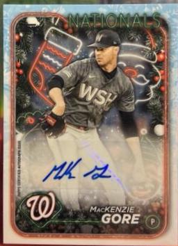 MacKenzie Gore #HAC-MG Baseball Cards 2024 Topps Holiday Autograph