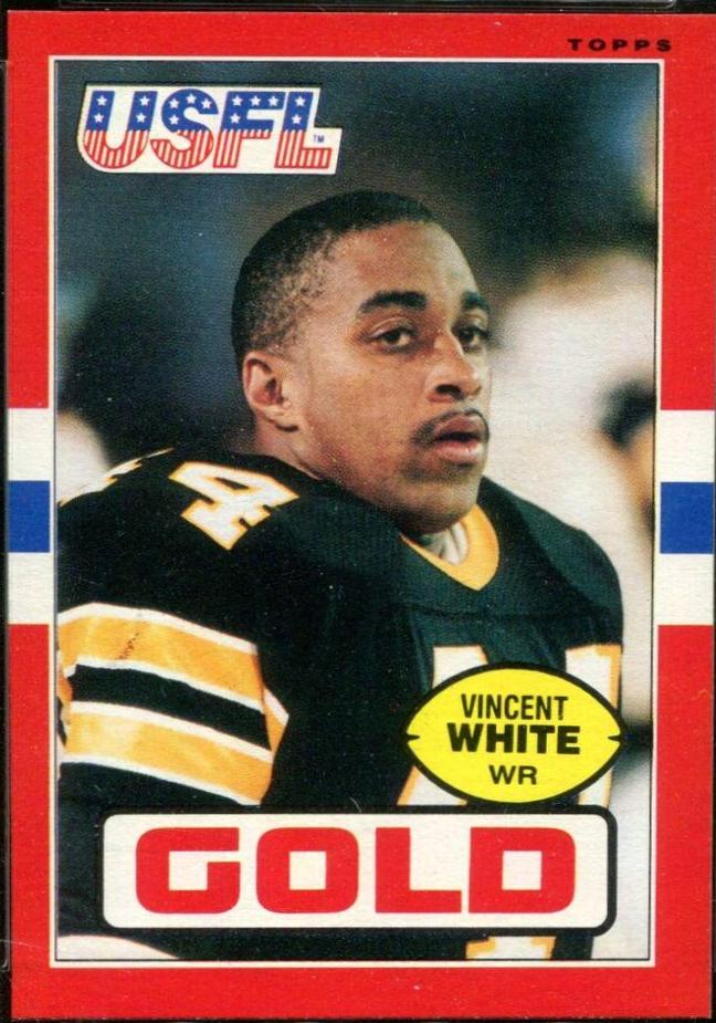 Vincent White #38 Football Cards 1985 Topps USFL