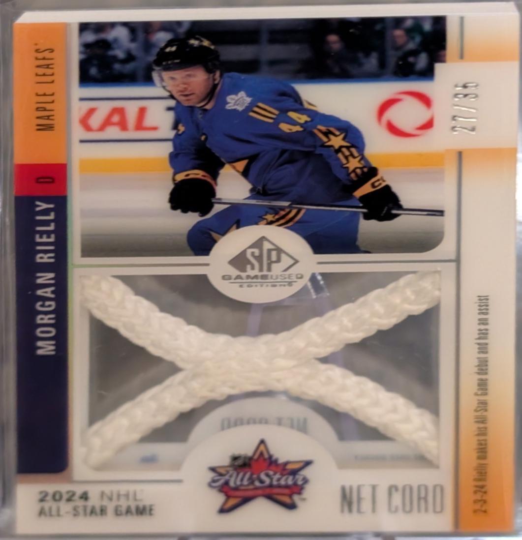 Morgan Rielly #ASN-MR Hockey Cards 2024 SP Game Used All-Star Game Net Cord Relic
