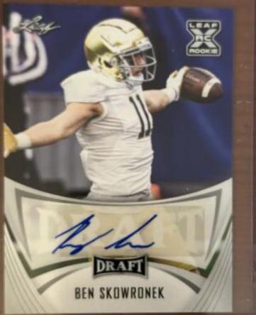 Ben Skowronek #BA-BS1 Football Cards 2021 Leaf Draft Autograph