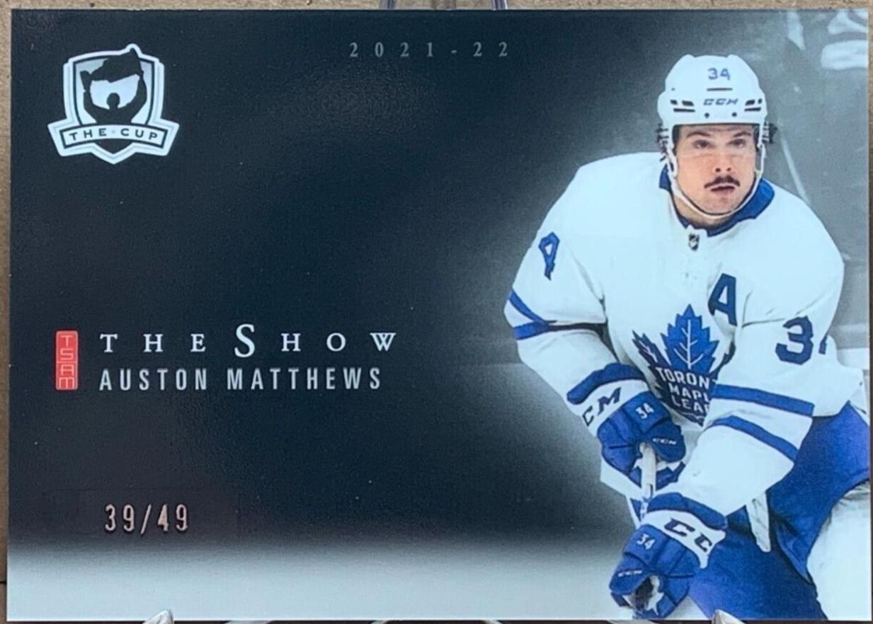 Auston Matthews #SB-6 2021 Upper Deck The Cup Show Black Hockey