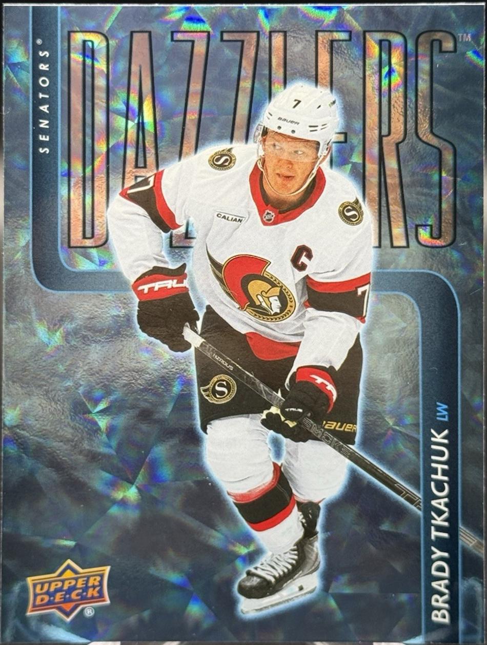 Brady Tkachuk #DZ-102 2025 Upper Deck Extended Series Dazzlers Hockey