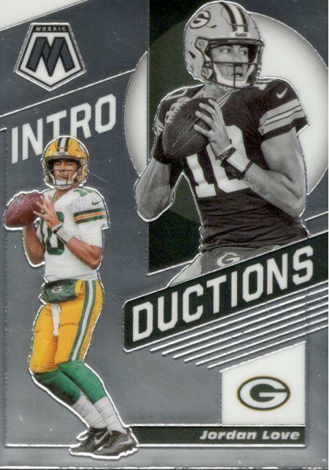Jordan Love #I4 Football Cards 2020 Panini Mosaic Introductions
