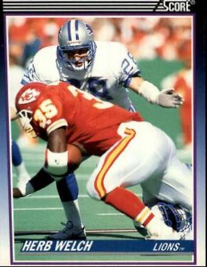 Herb Welch #27T Football Cards 1990 Panini Score Supplemental