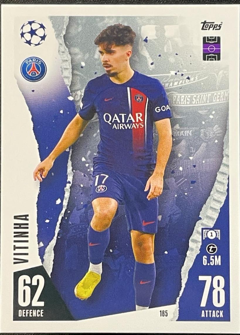 Vitinha #185 2023 Topps Match Attax UEFA
