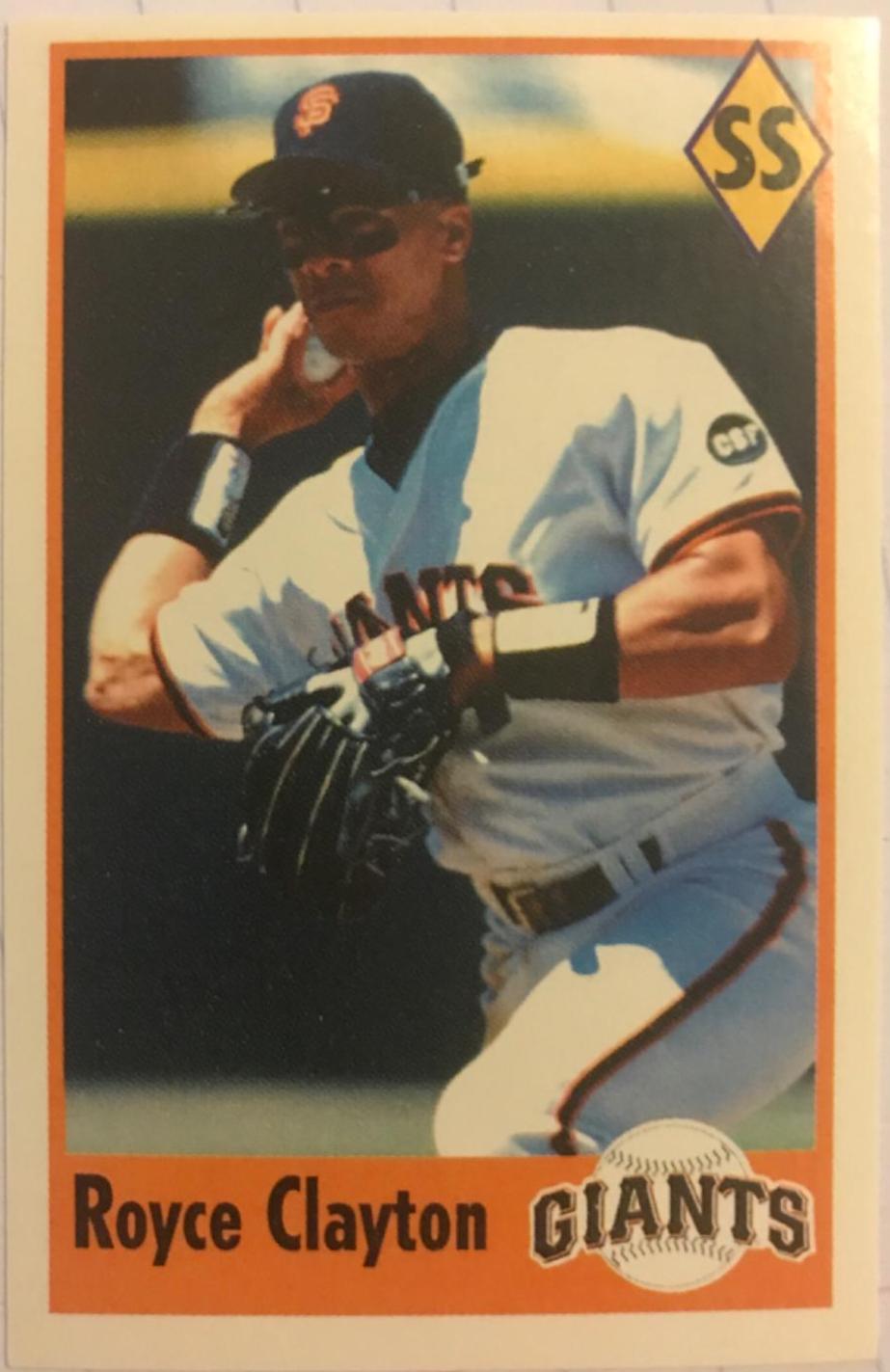 Royce Clayton #65 Baseball Cards 1995 Fleer Panini Stickers
