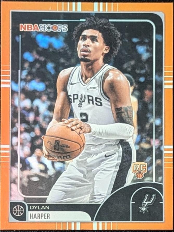 2025 Topps NBA Hoops Dylan Harper [Orange Hoops] #7 card