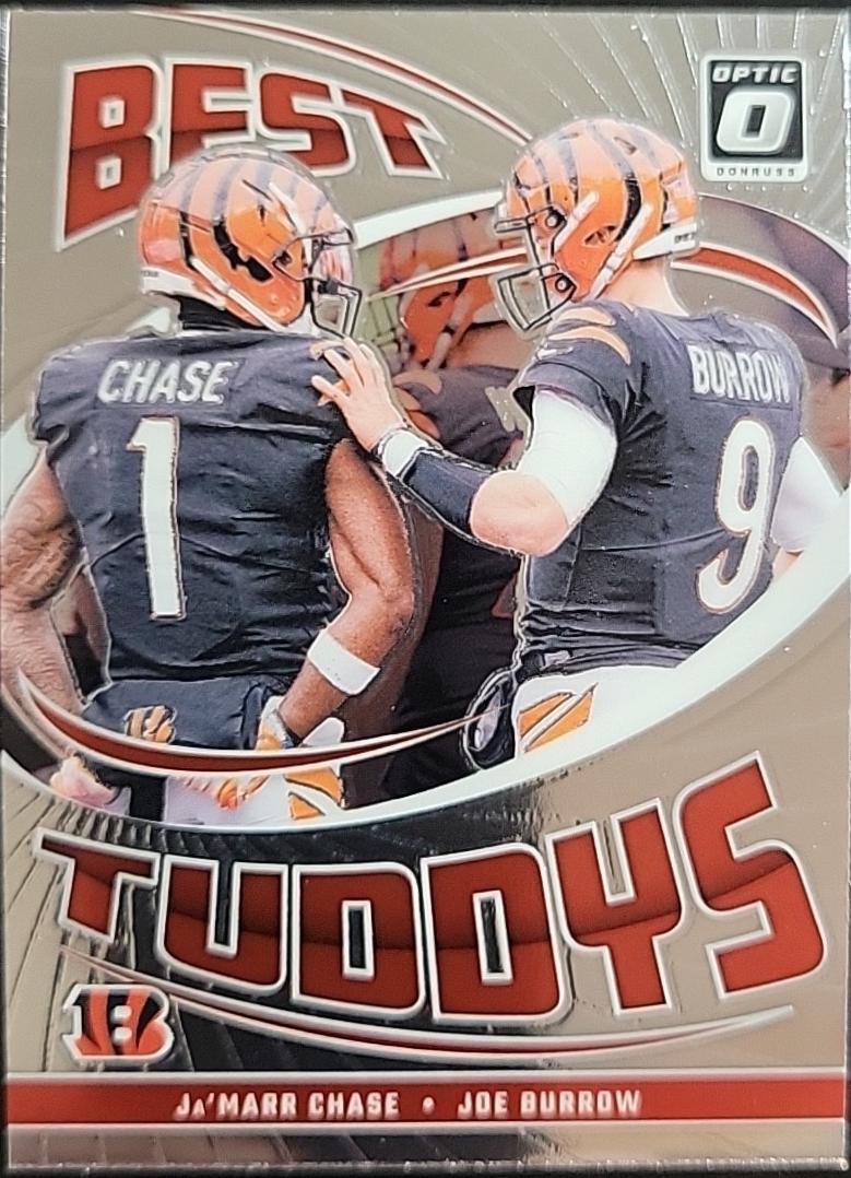 Ja'Marr Chase / Joe Burrow #14 Football Cards 2024 Panini Donruss Optic Best Tuddys