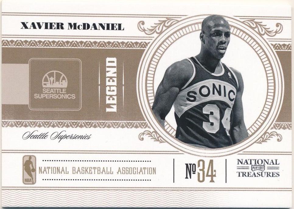 Xavier McDaniel #153 Basketball Cards 2010 Panini National Treasures