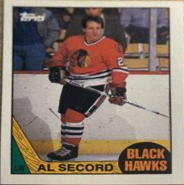 Al Secord #111 Hockey Cards 1987 Topps