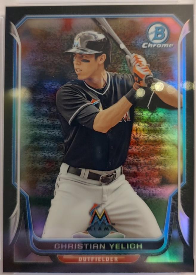 Christian Yelich [Black Static Refractor] #117