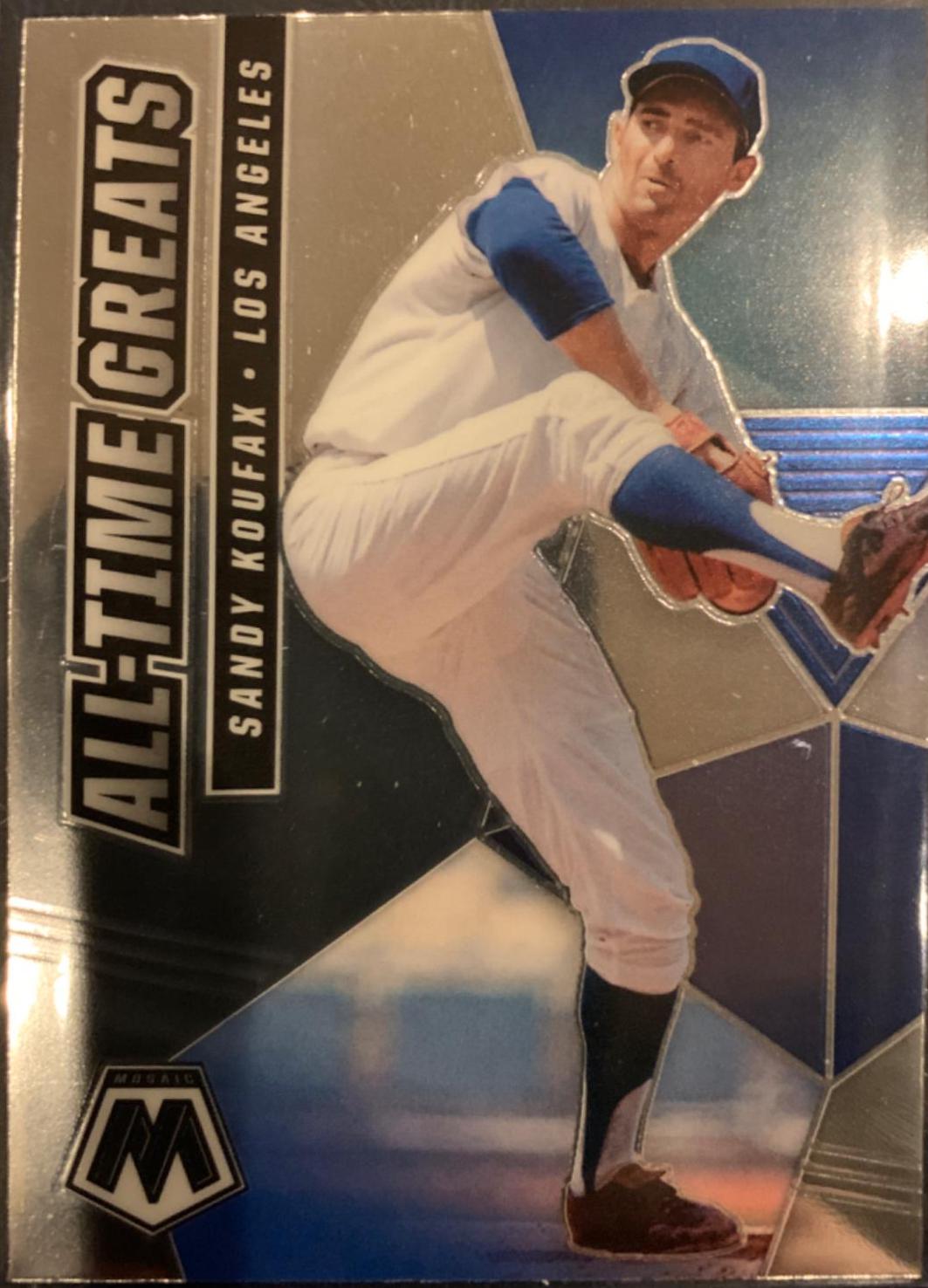 Sandy Koufax #ATG1 Baseball Cards 2021 Panini Mosaic All Time Greats