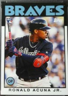 Ronald Acuna Jr. #202 Baseball Cards 2018 Topps Throwback Thursday