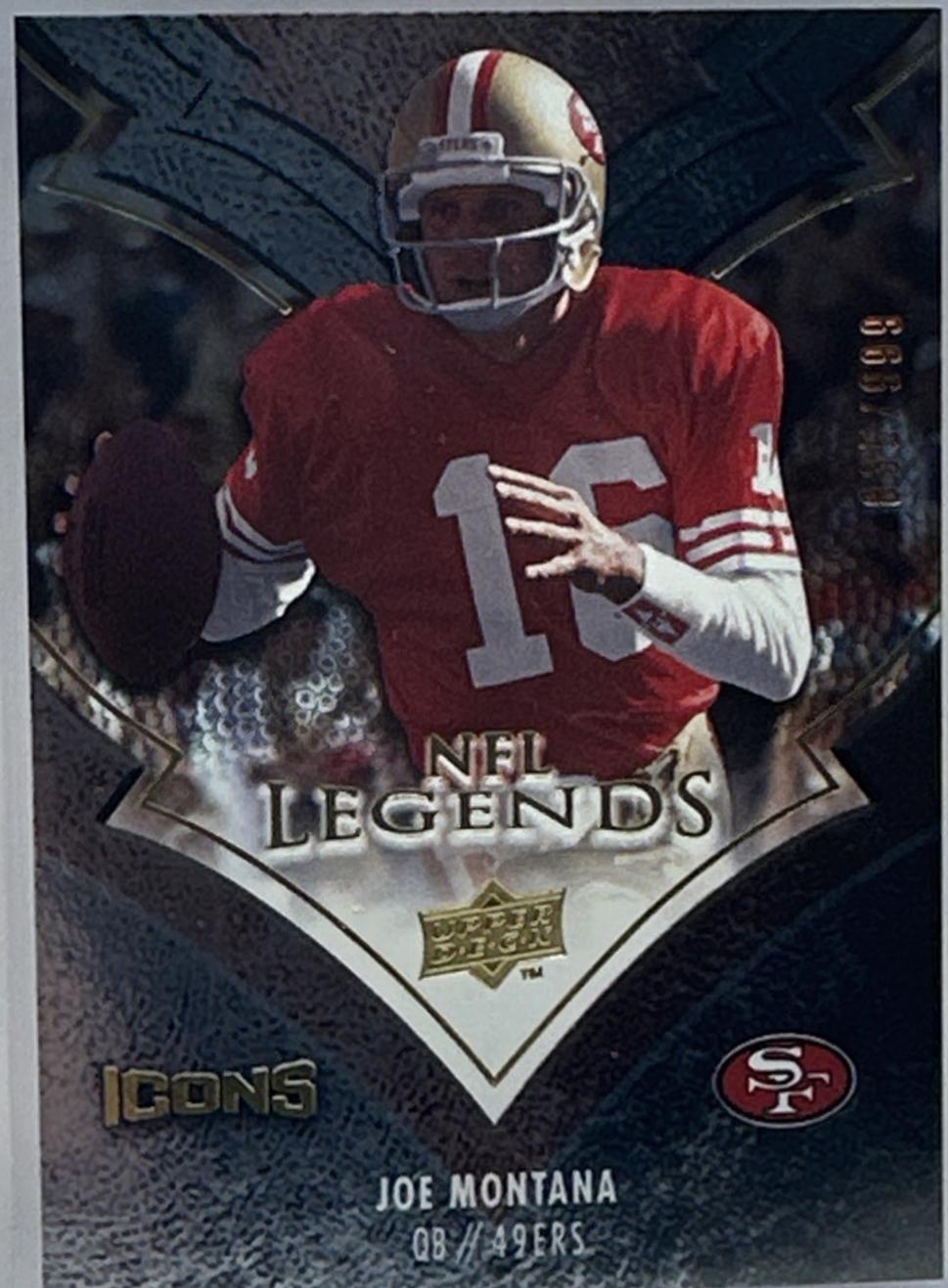Joe Montana #LEG14 2008 Upper Deck Icons NFL Legends