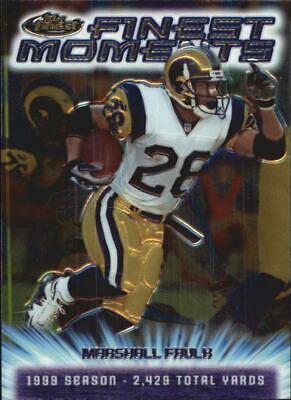 Marshall Faulk #FM10 Football Cards 2000 Topps Finest Moments