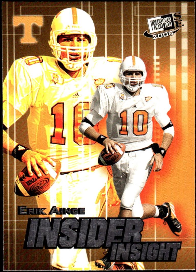 Erik Ainge #II-1 2008 Press Pass Se Insider Insight Football