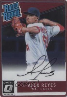 Alex Reyes #RRS-AR Baseball Cards 2017 Panini Donruss Optic Rated Rookie Signatures