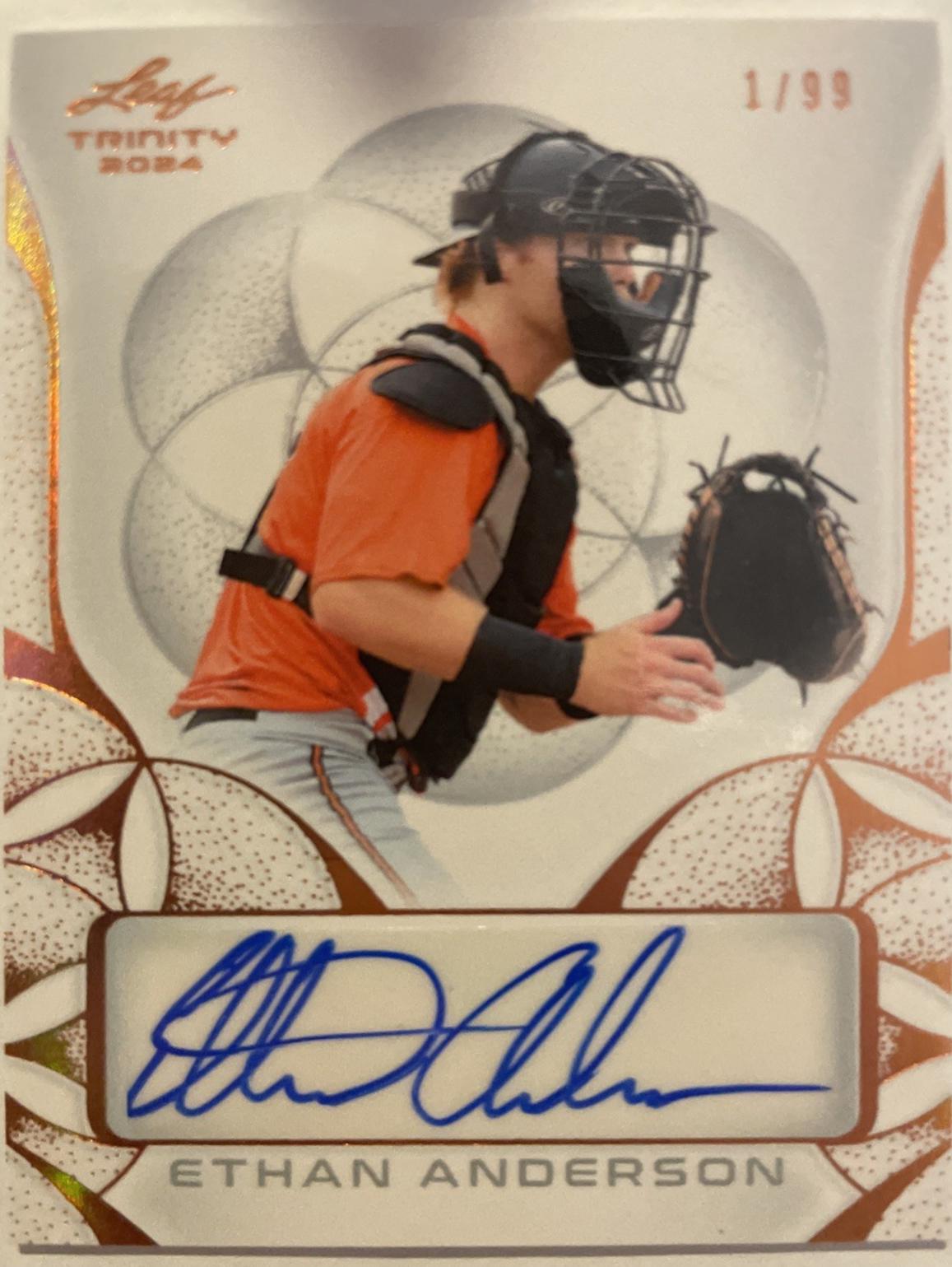 Ethan Anderson #BA-EA1 2024 Leaf Trinity Autograph Baseball